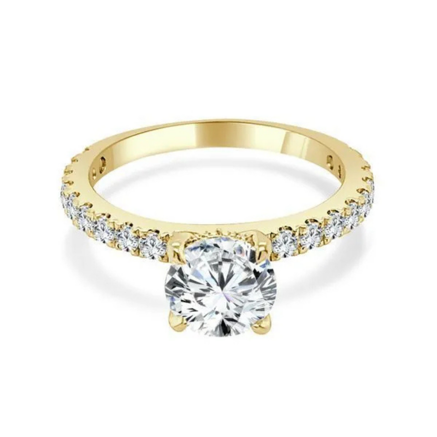 Imagine Bridal 14K White Gold Round Diamond Engagement Ring 0.33ct