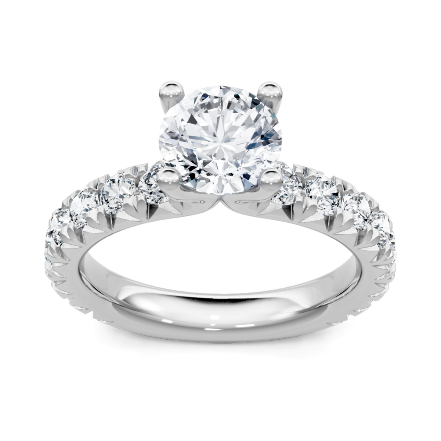 Imagine Bridal 14K White Gold Round Diamond Engagement Ring 0.20ct