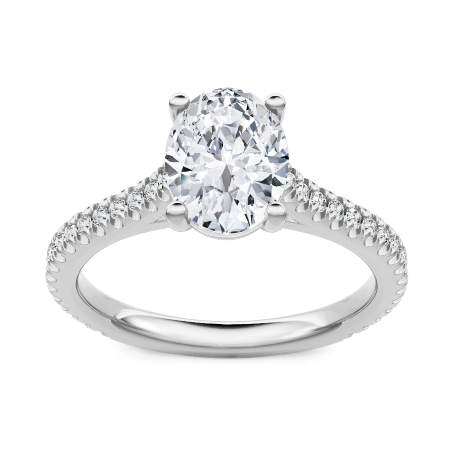 Imagine Bridal 14K White Gold Princess Diamond Engagement Ring 0.25ct