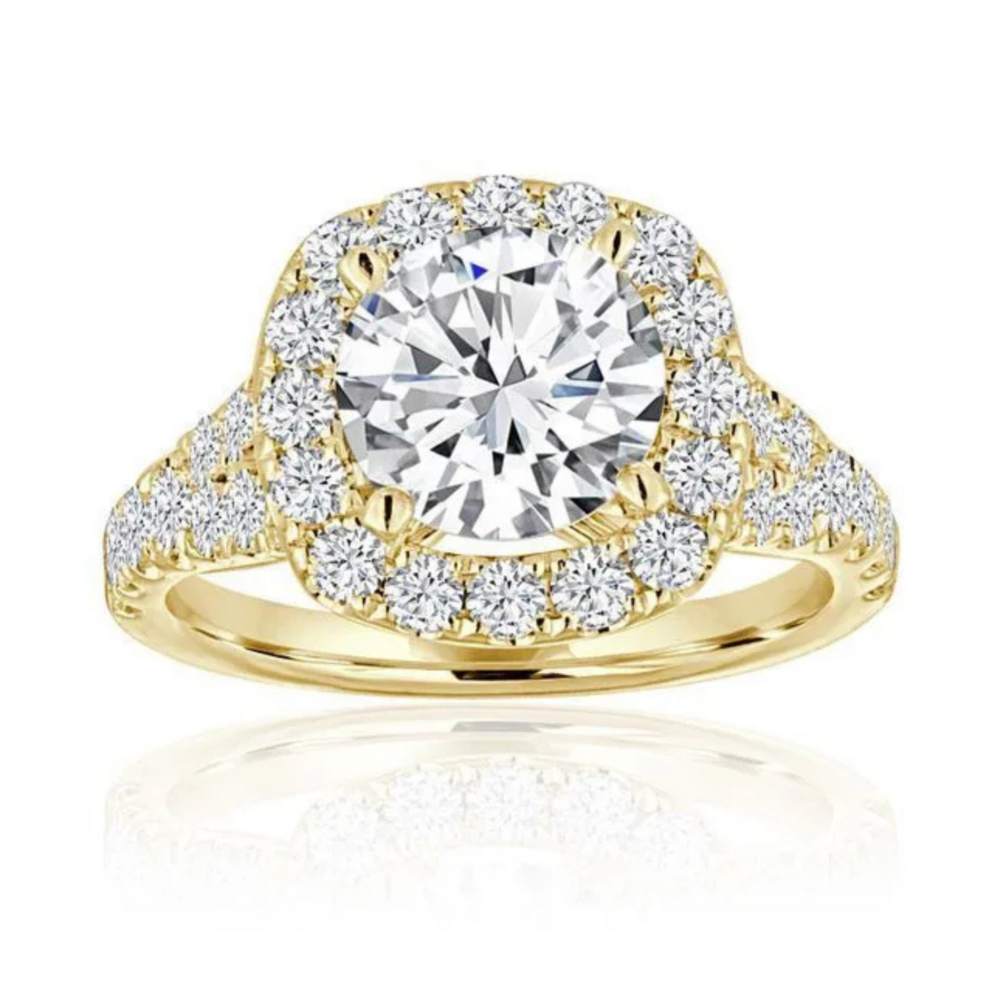 Imagine Bridal 14K White Gold Round Engagement Ring 1.00ct