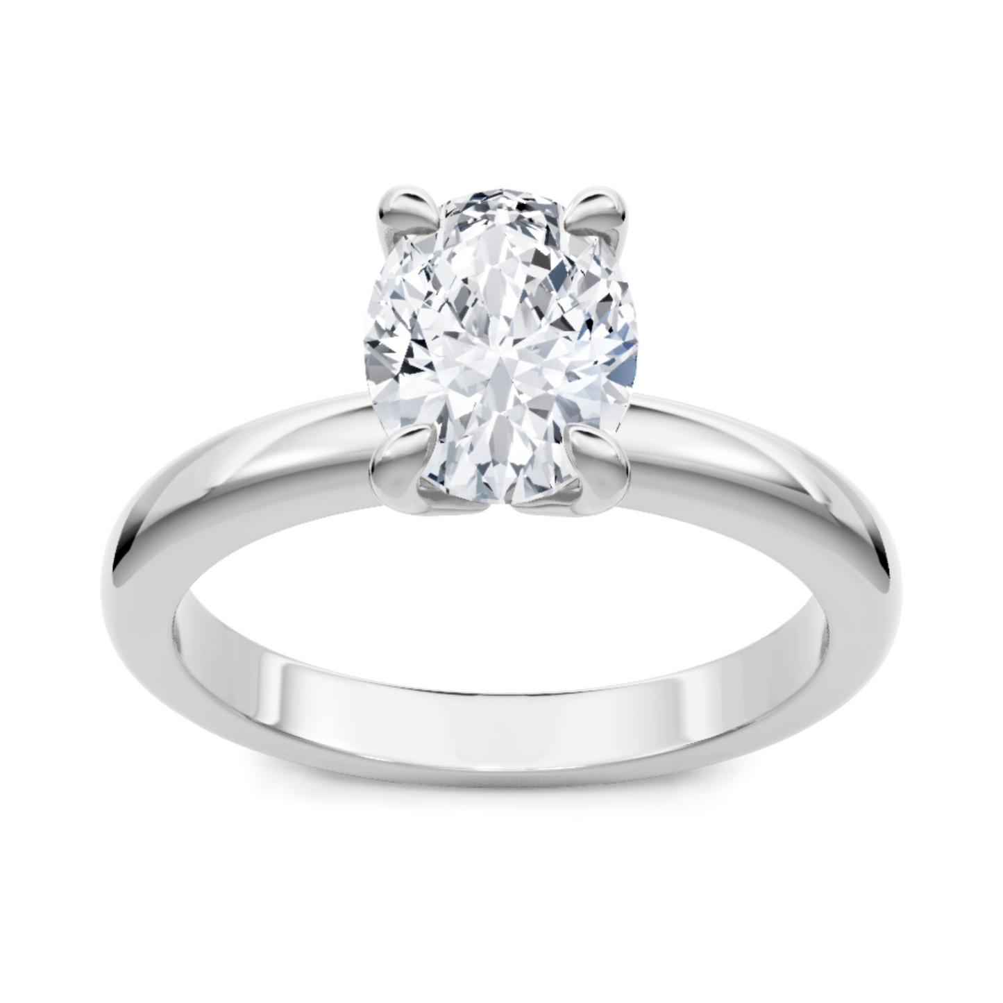 Imagine Bridal 14K White Gold Oval Diamond Engagement Ring 1.00ct