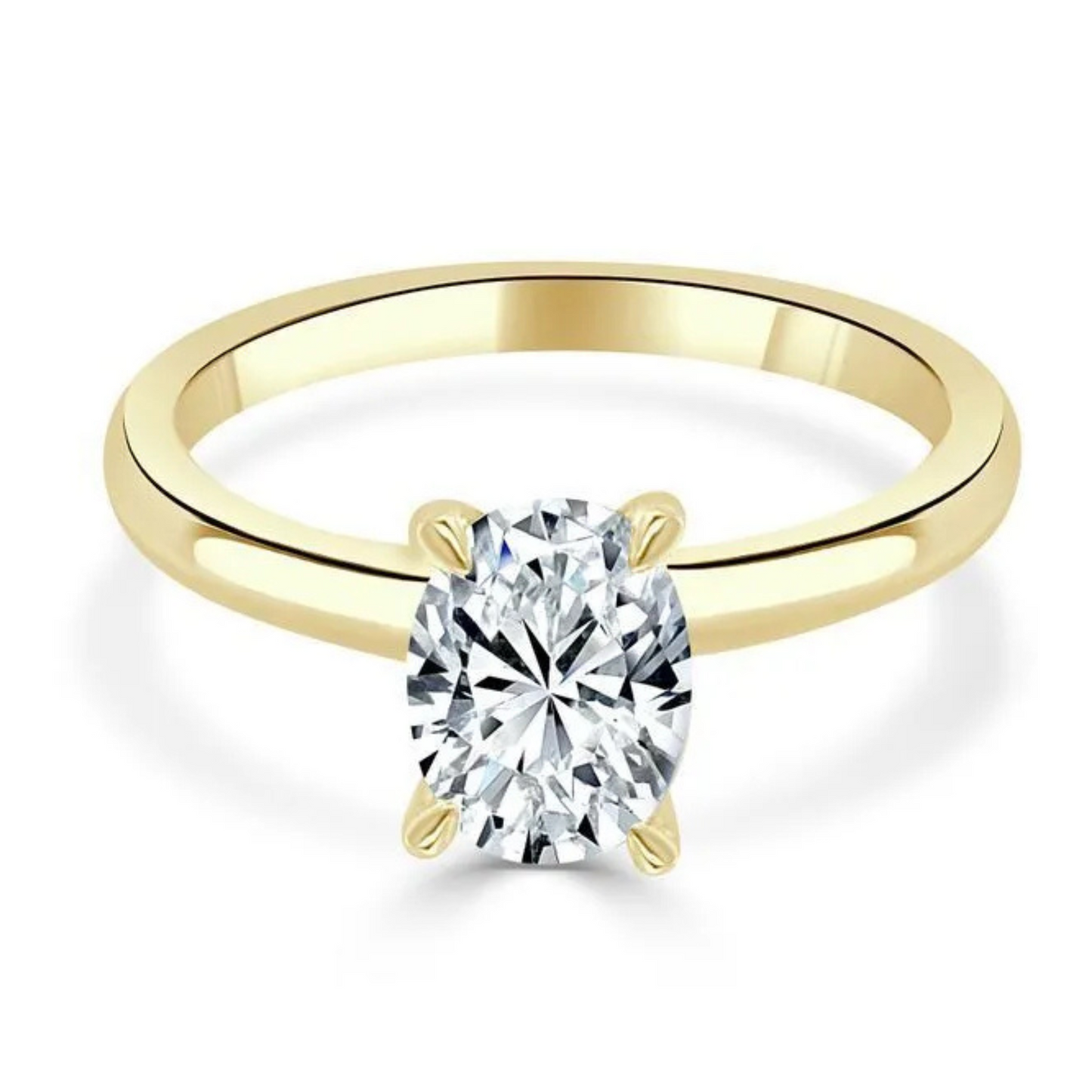 Imagine Bridal 14K White Gold Oval Diamond Engagement Ring 1.00ct