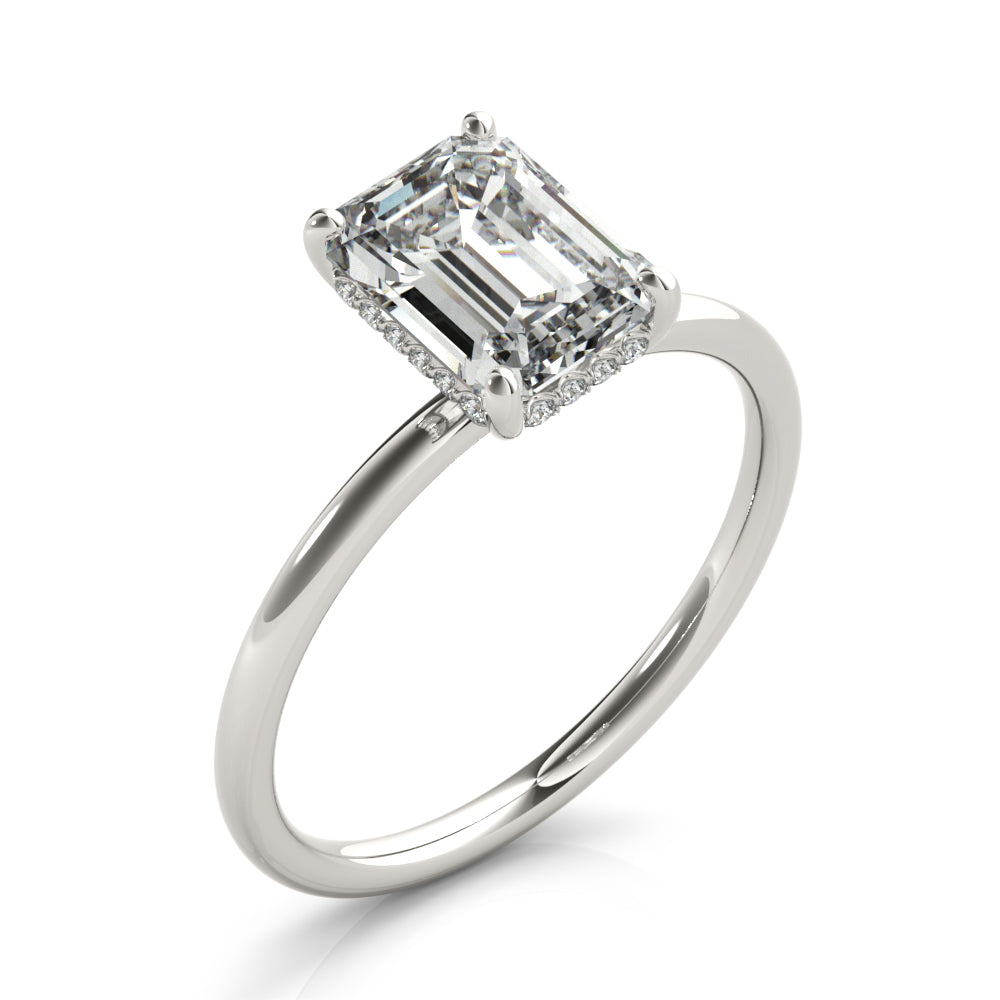 Engagement Ring Emerald Cut Center - View 2