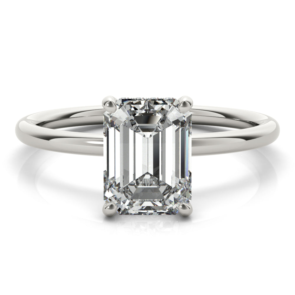 Engagement Ring Emerald Cut Center - View 3