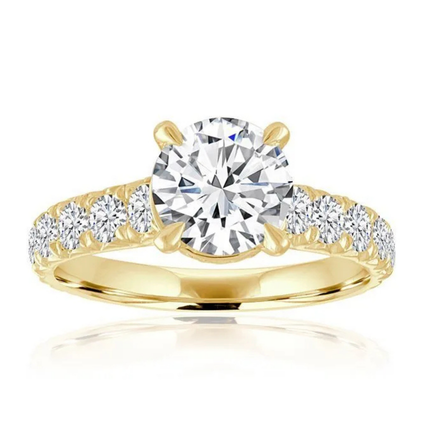 Imagine Bridal 14K White Gold Round Diamond Engagement Ring 1.00ct