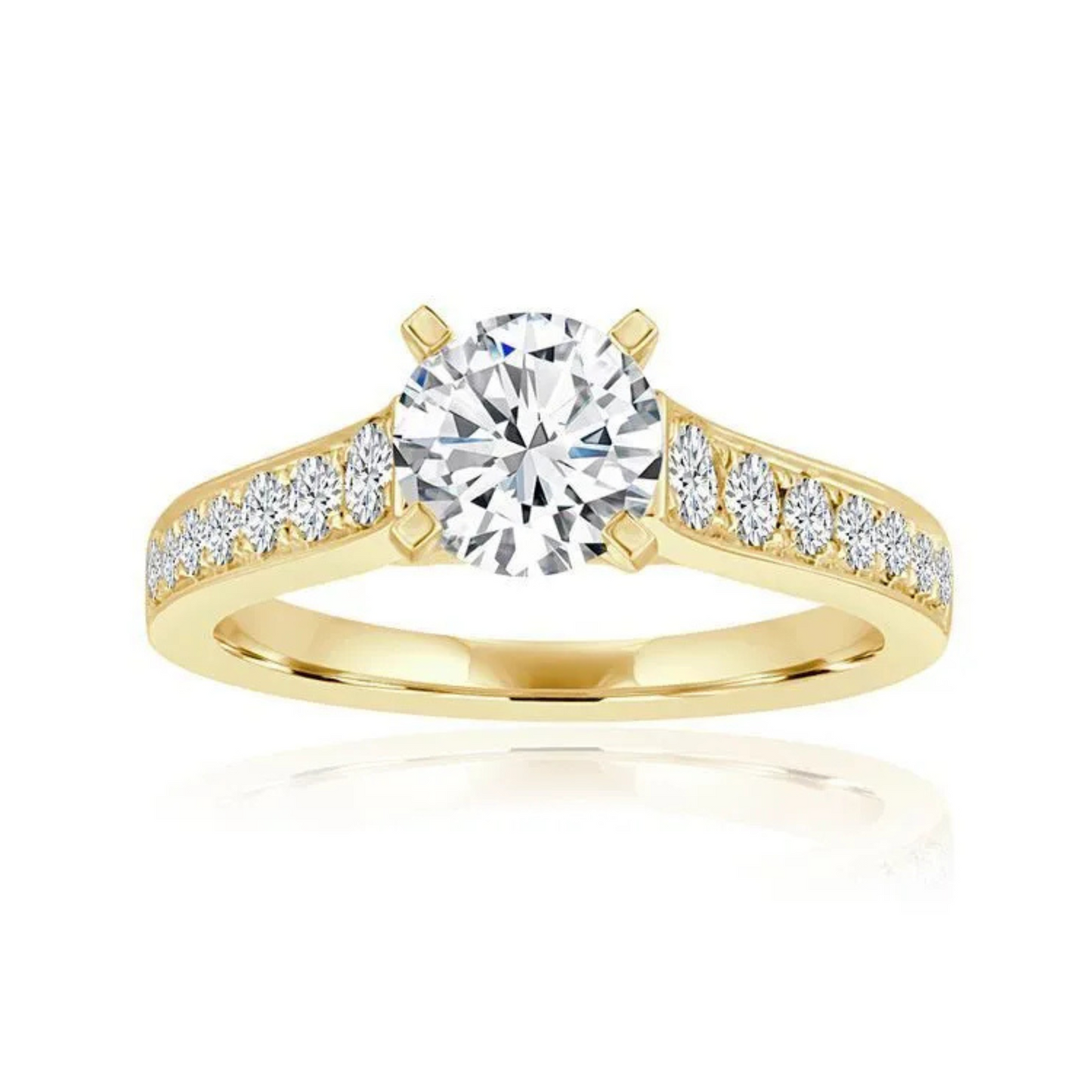 Imagine Bridal 14K White Gold Round Diamond Engagement Ring 0.40ct