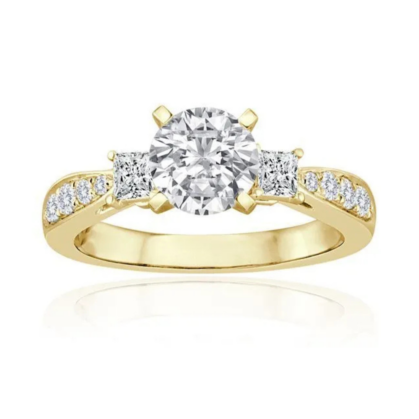 Imagine Bridal 14K White Gold Princess Diamond Engagement Ring 0.25ct