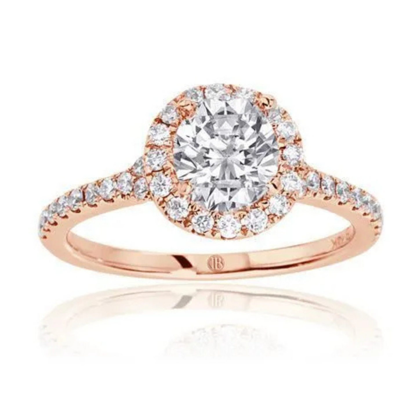 Imagine Bridal 14K White Gold Round Diamond Engagement Ring 0.40ct