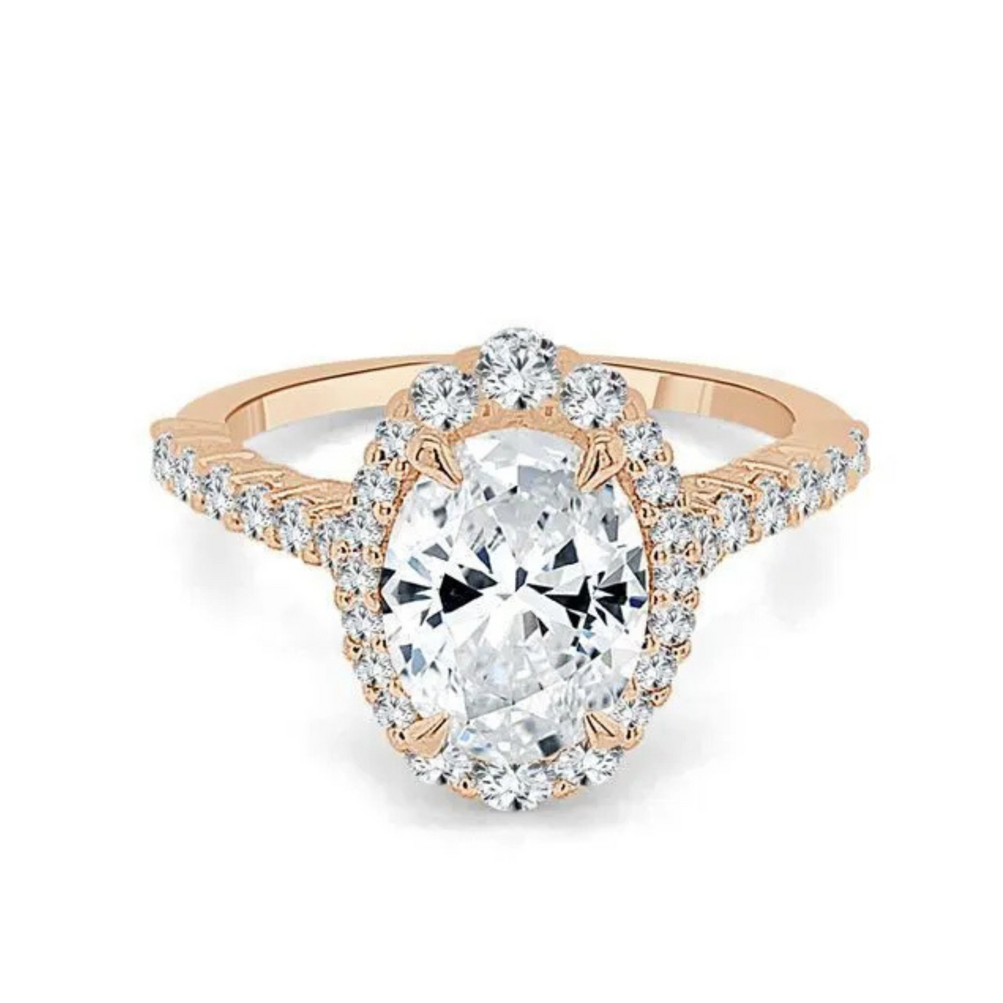Imagine Bridal 14K Yellow Gold Oval Diamond Engagement Ring 0.62ct