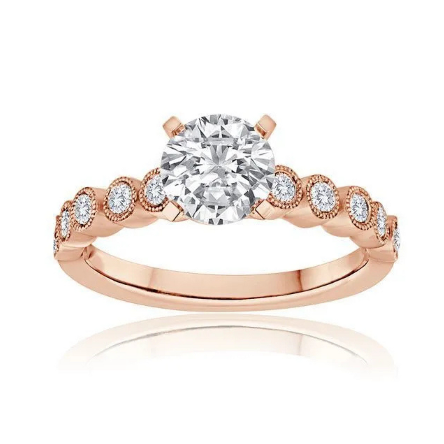 Imagine Bridal 14K Yellow Gold Round Diamond Engagement Ring 0.25ct