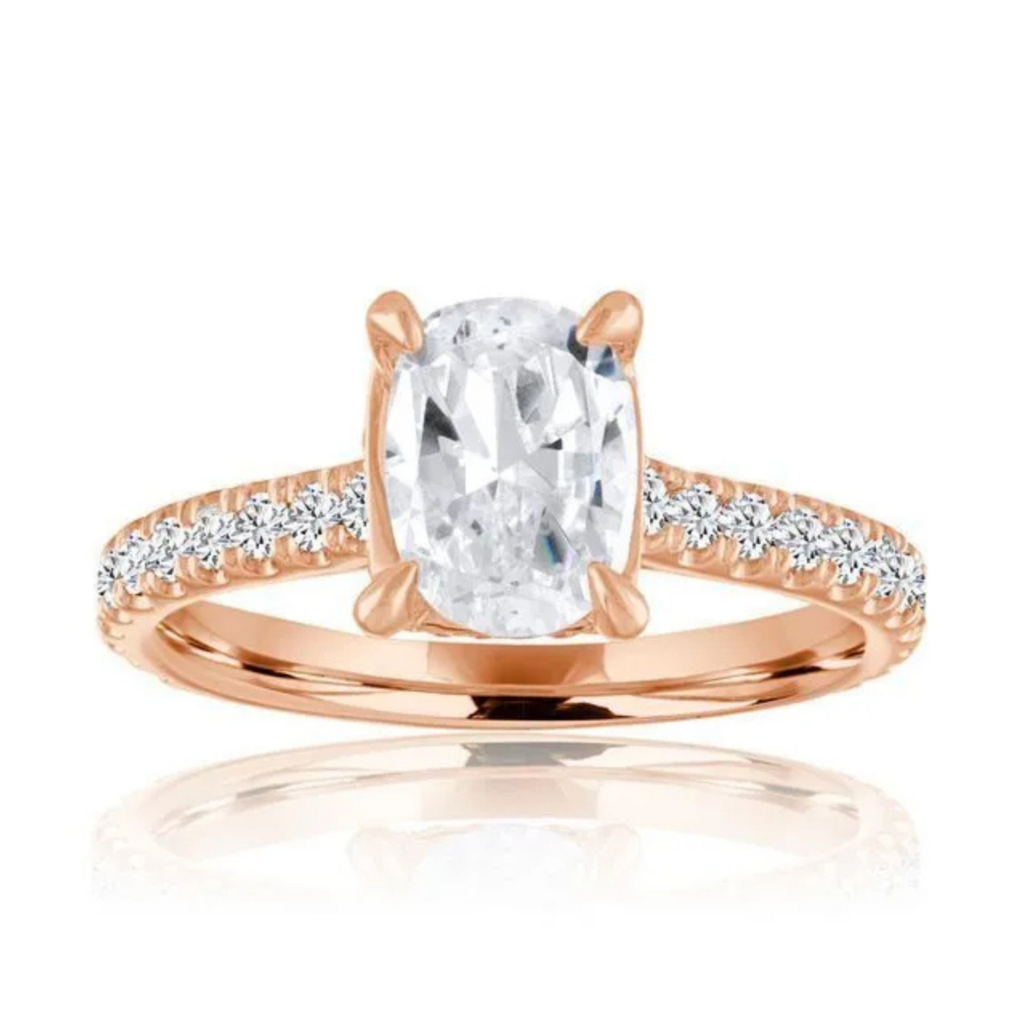 Imagine Bridal 14K White Gold Round Diamond Engagement Ring 0.60ct