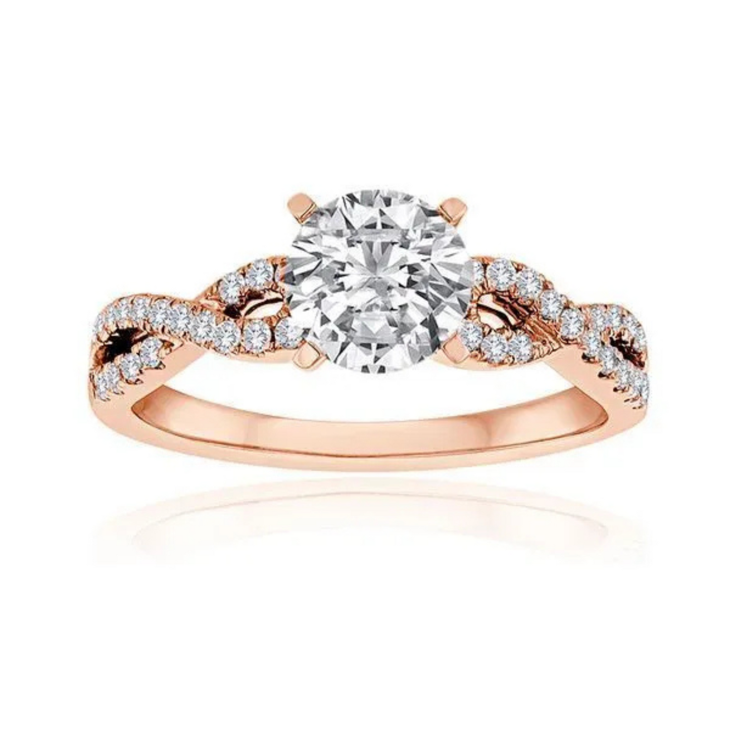 Imagine Bridal 14K Yellow Gold Round Diamond Engagement Ring 0.25ct