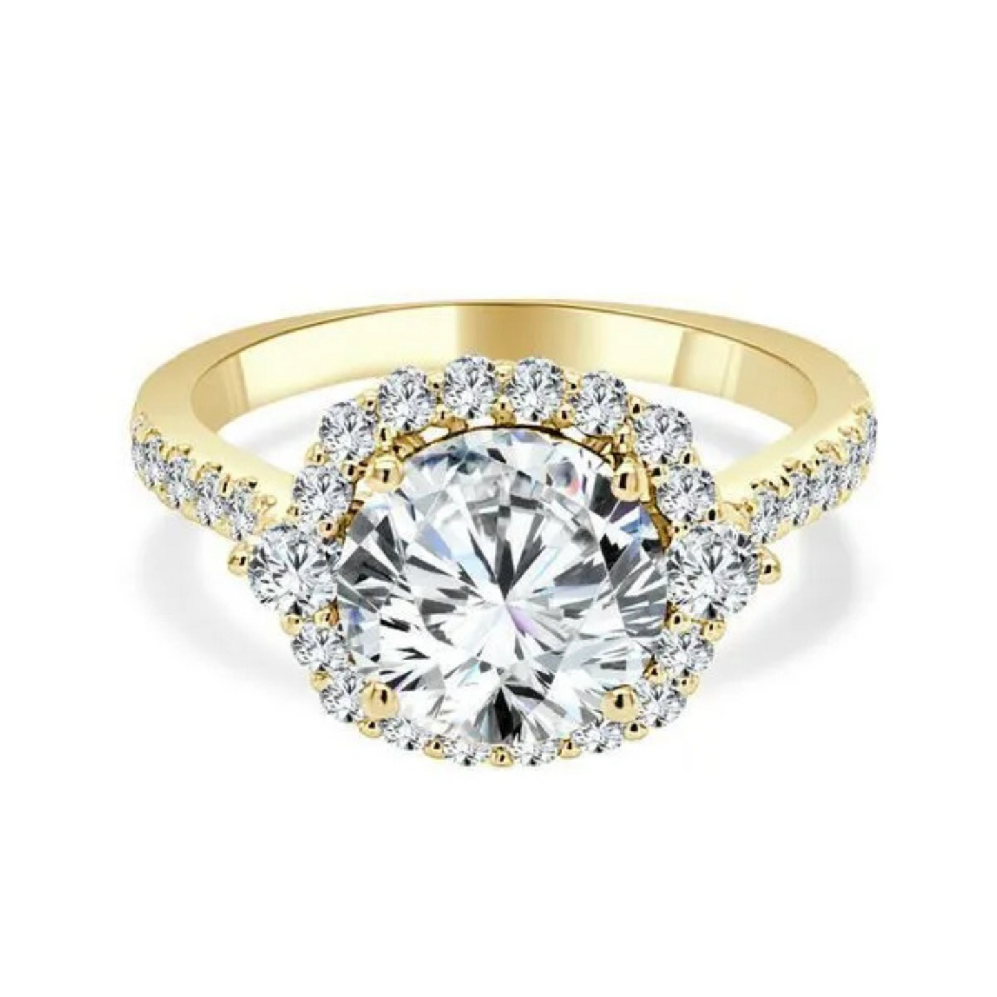 Imagine Bridal 14K Yellow Gold Round Diamond Engagement Ring 0.62ct