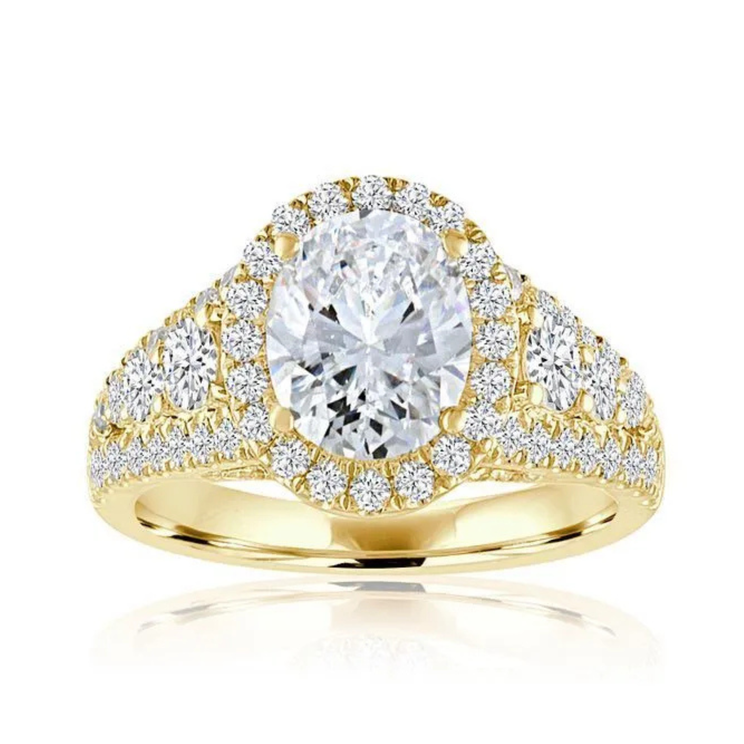 Imagine Bridal 14K Yellow Gold Oval Diamond Engagement Ring 1.20ct