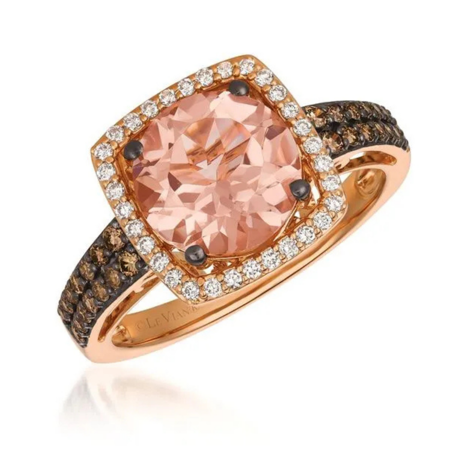 Le Vian 14K Strawberry Gold Chocolatier Peach Morganite & Diamonds Ring 2ct