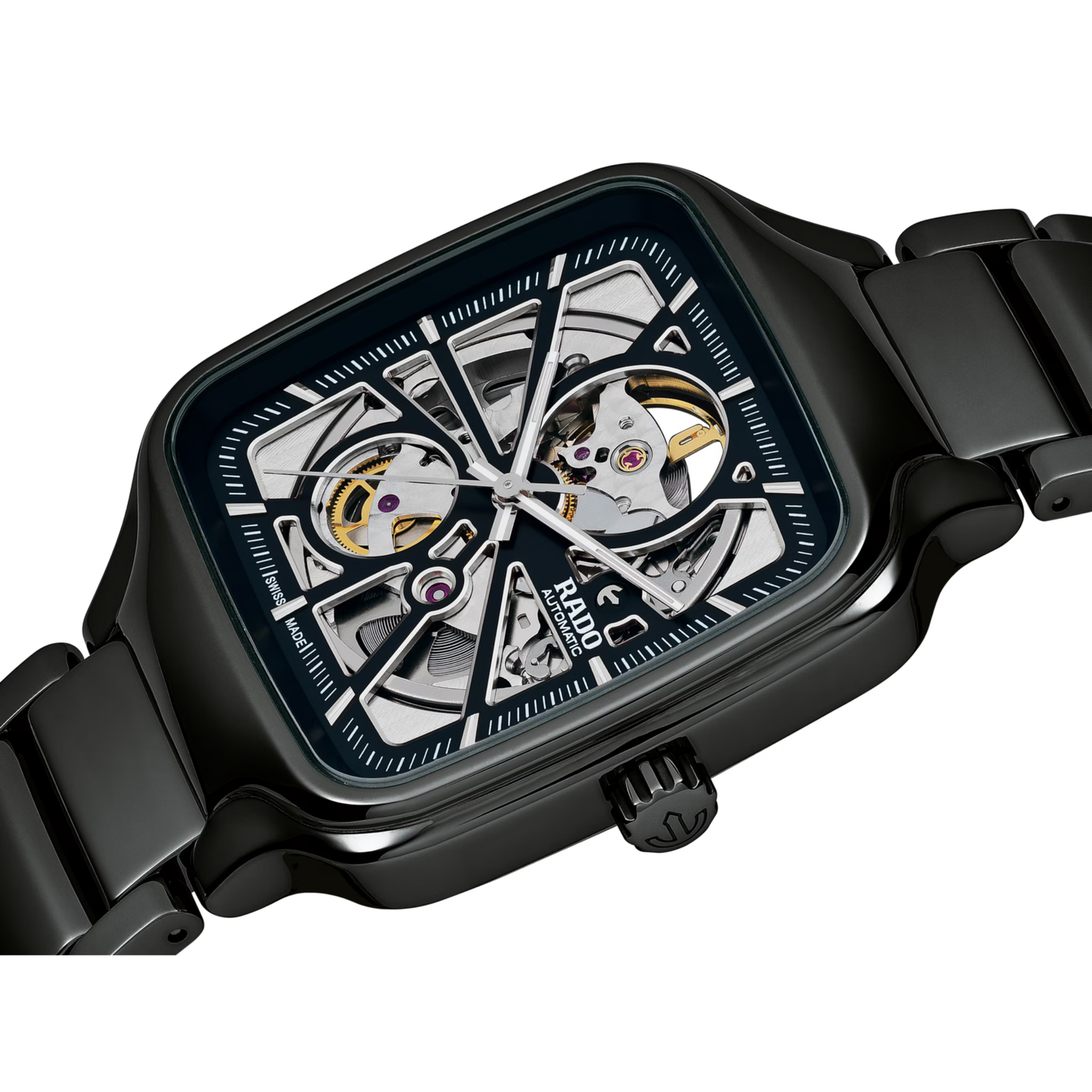 Rado True Square Open Heart Ceramic Automatic Watch 38 mm
