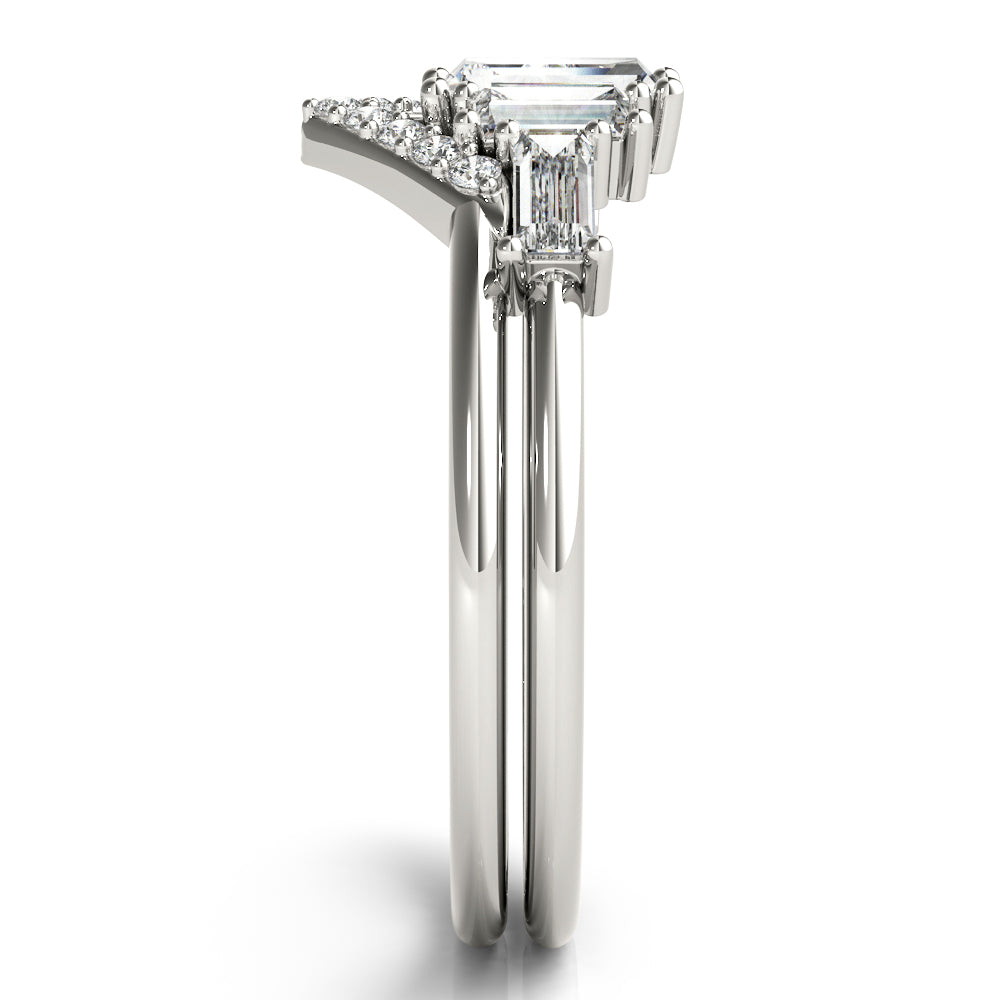 Fashion Ring Round & Straight Baguette - View 2