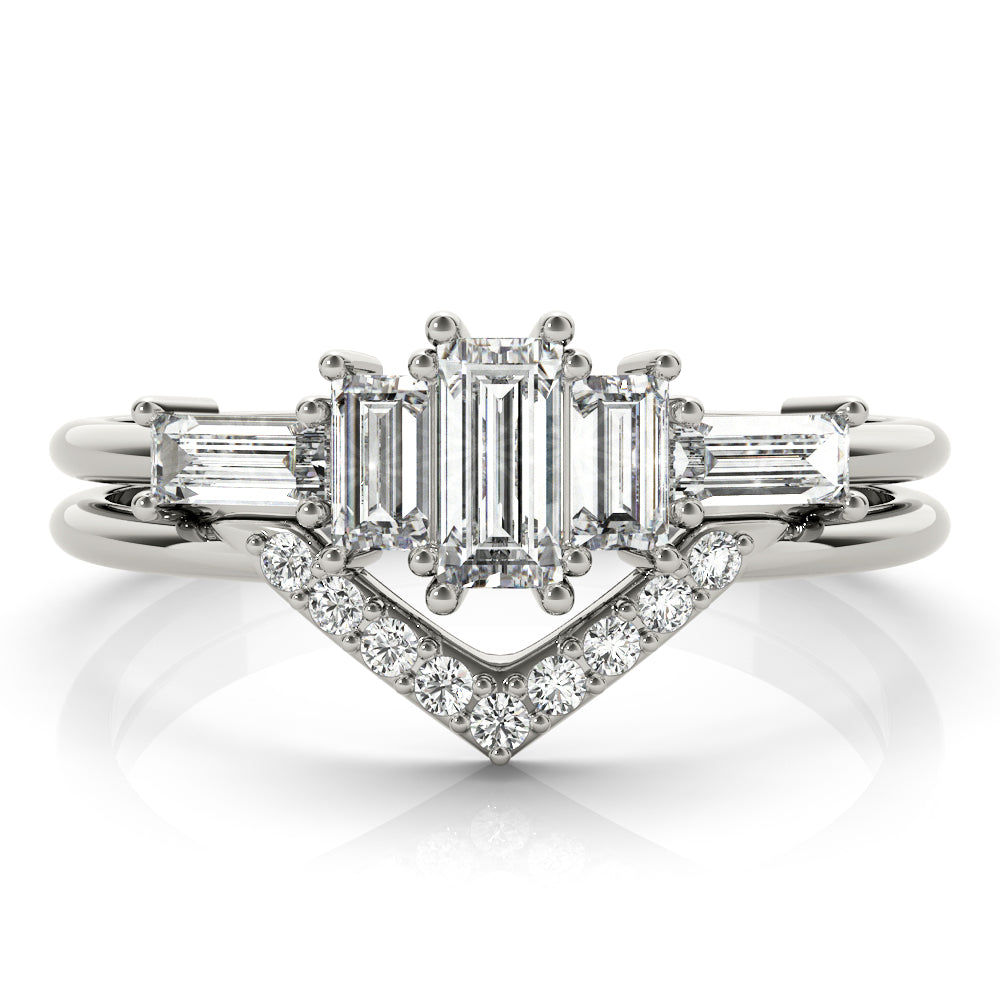 Fashion Ring Round & Straight Baguette - View 3