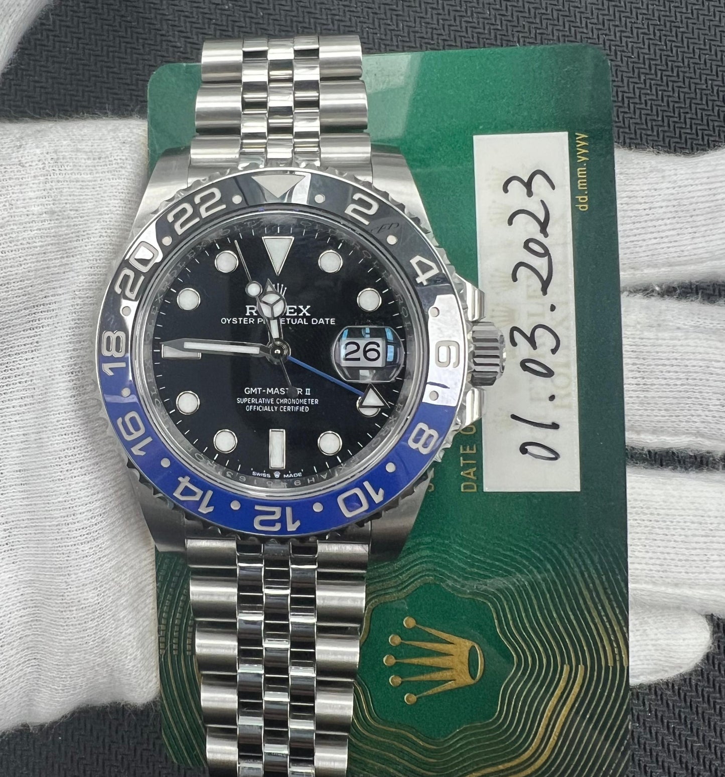 Pre-Owned Rolex GMT MASTER II 126710BLNR