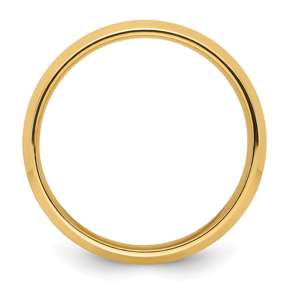 14k Yellow Gold 7mm Beveled Edge Comfort Fit Wedding Band Size 13.5 - View 2
