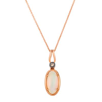 Le Vian 14K Strawberry Gold Neopolitan Opal & Nude Diamonds Oval Pendant BVXV44