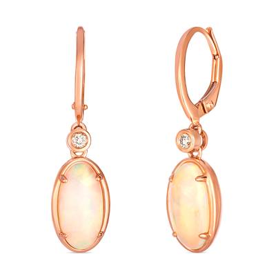 Le Vian 14K Strawberry Gold Neopolitan Opal & Nude Diamonds Oval Earring BVXV59