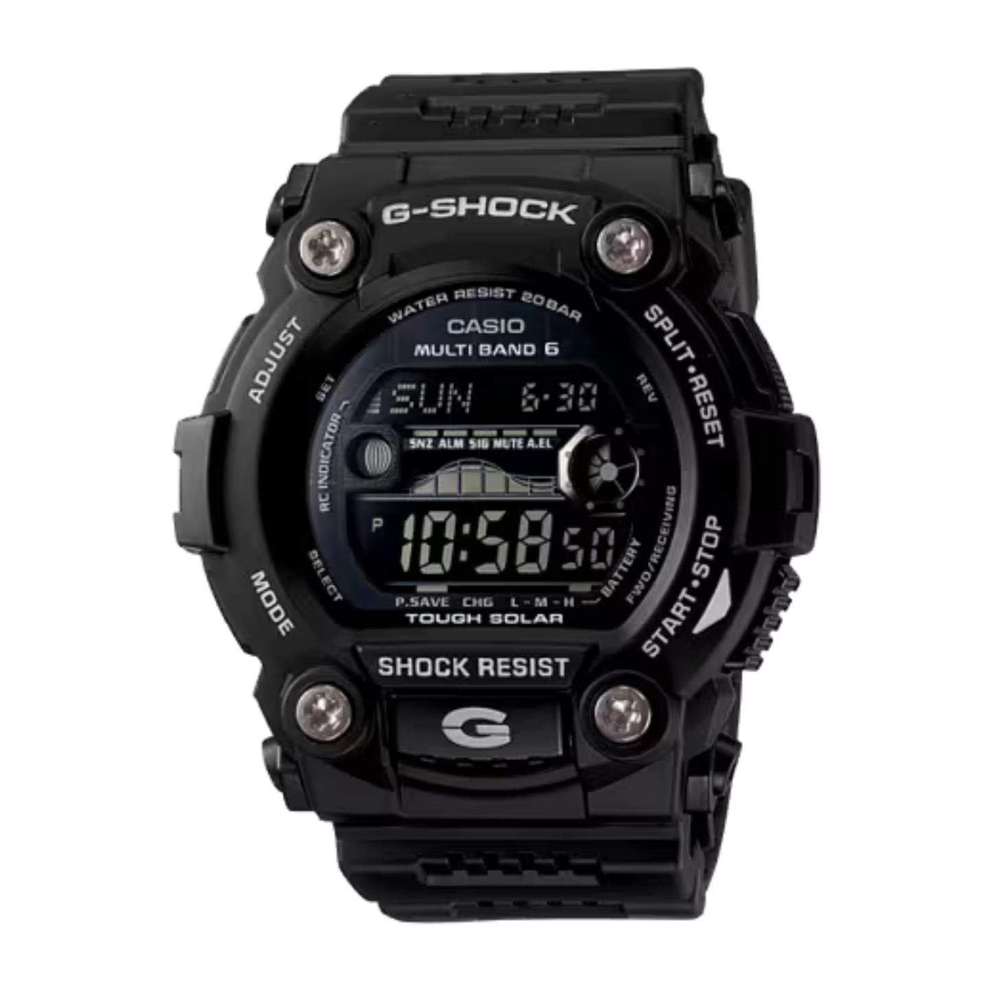 G-SHOCK 7900 Series Solar & Tide/Moon Black Watch 52.4 mm