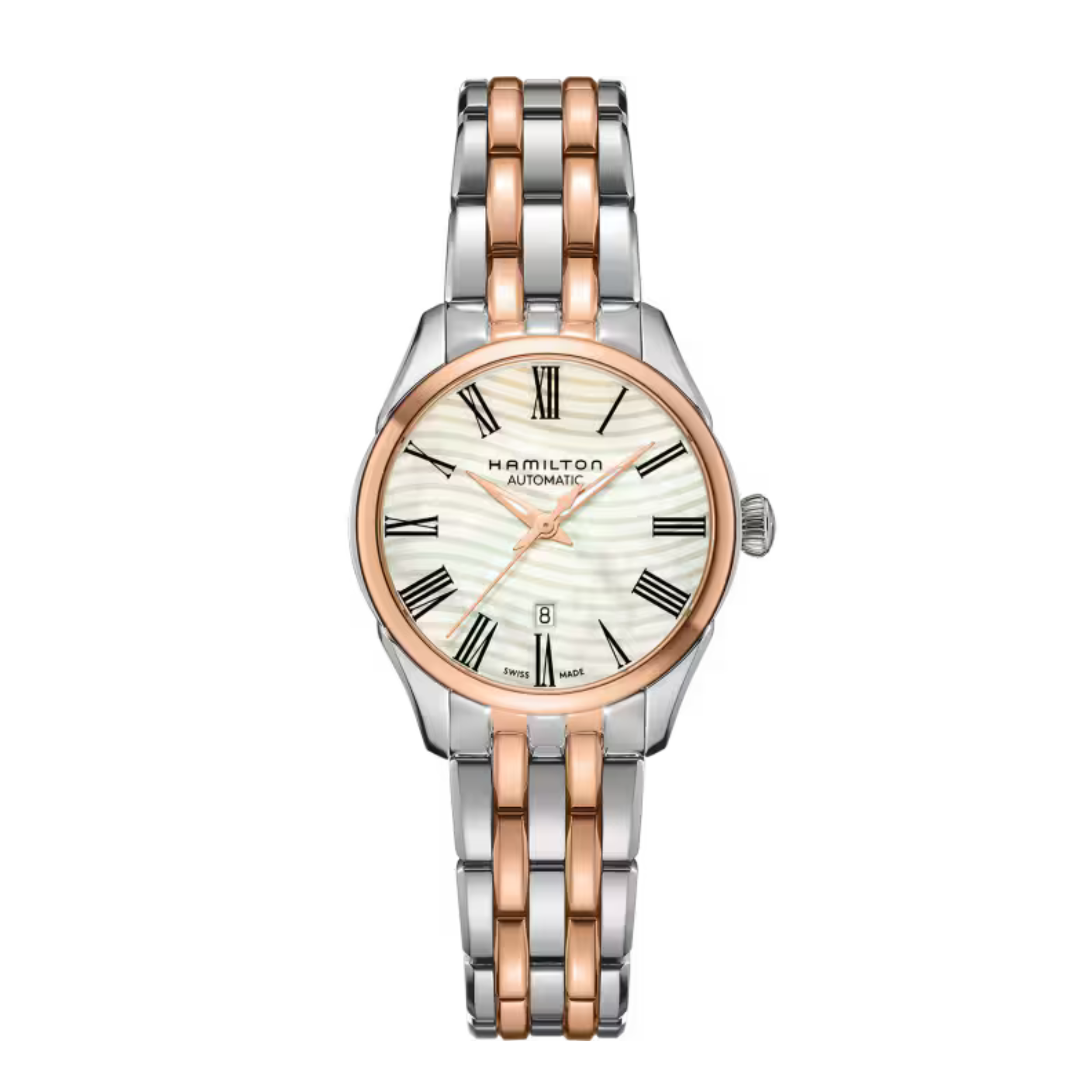 HAMILTON Jazzmaster Lady Auto 自動巻き Hamilton Jazzmaster Lady Auto 30mm‚ Mother of Pearl Dial, Two-Tone
