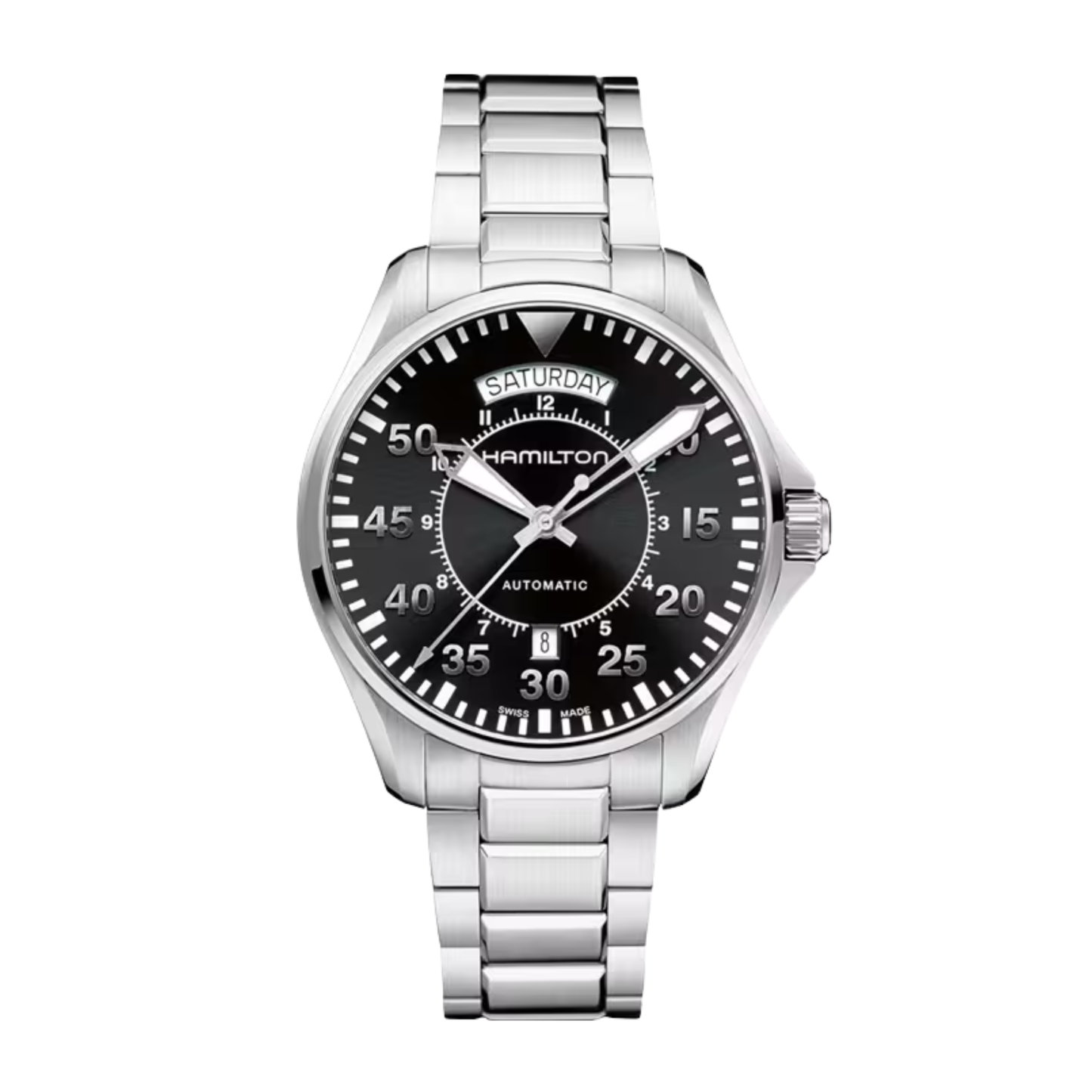 Hamilton Khaki Aviation Pilot Day Date Black Dial Watch 42mm