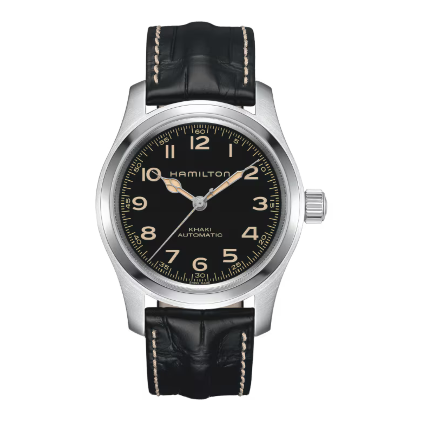 Hamilton Khaki Field Murph Automatic Black Leather Watch 42mm
