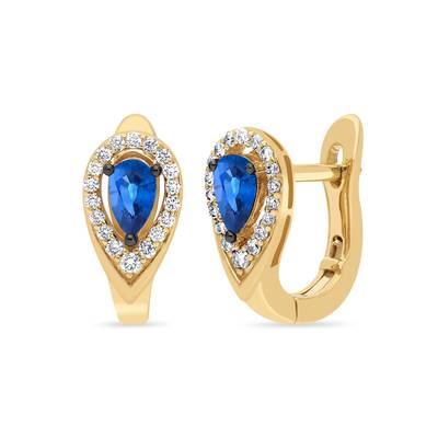 Le Vian 14K Honey Gold Blueberry Sapphire & Nude Diamonds Earrings LAFY1E