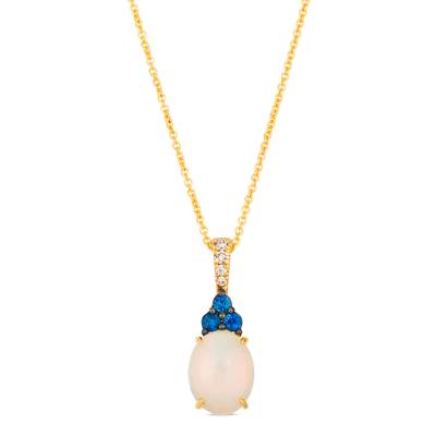 Le Vian 14k Honey Gold Neopolitan Opal, Blueberry Sapphire & Nude Diamonds Pendant LAIQ10P