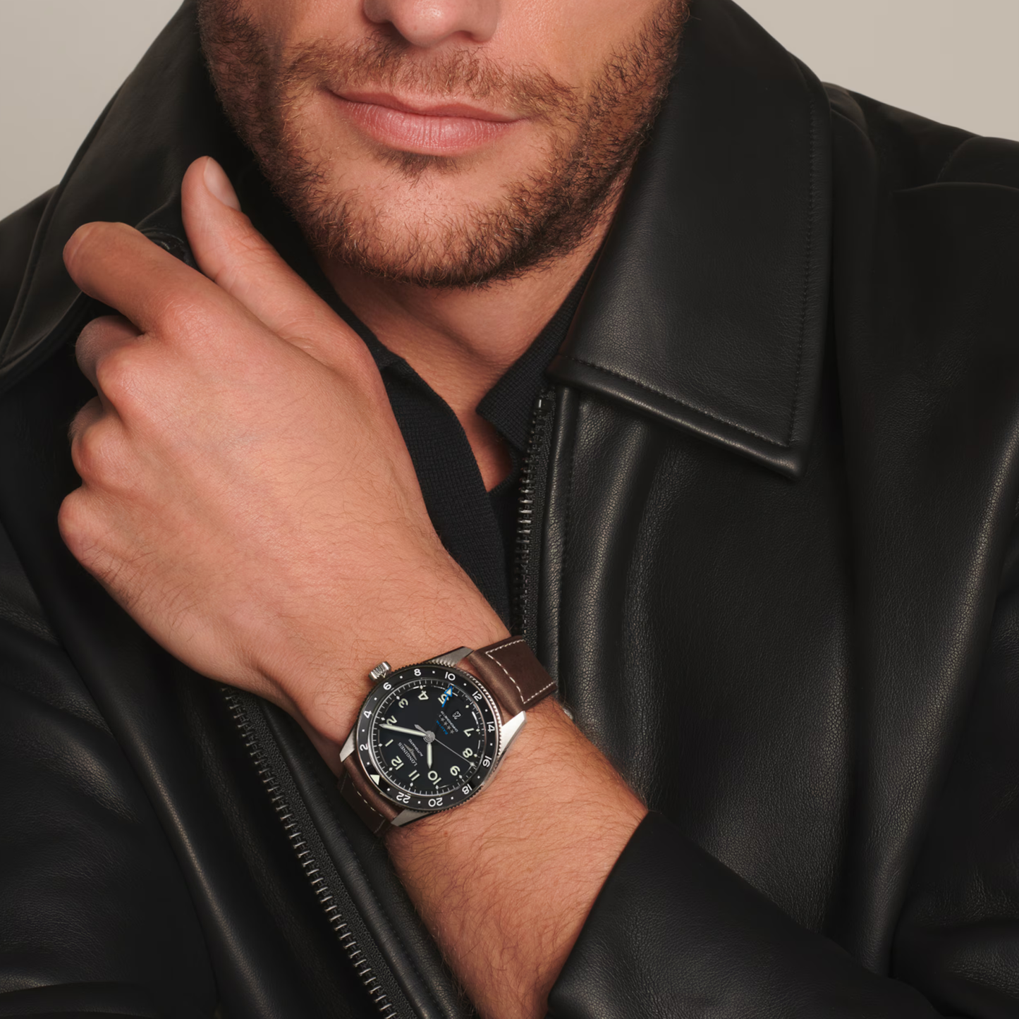 Longines Spirit GMT Stainless Steel Watch 42 mm