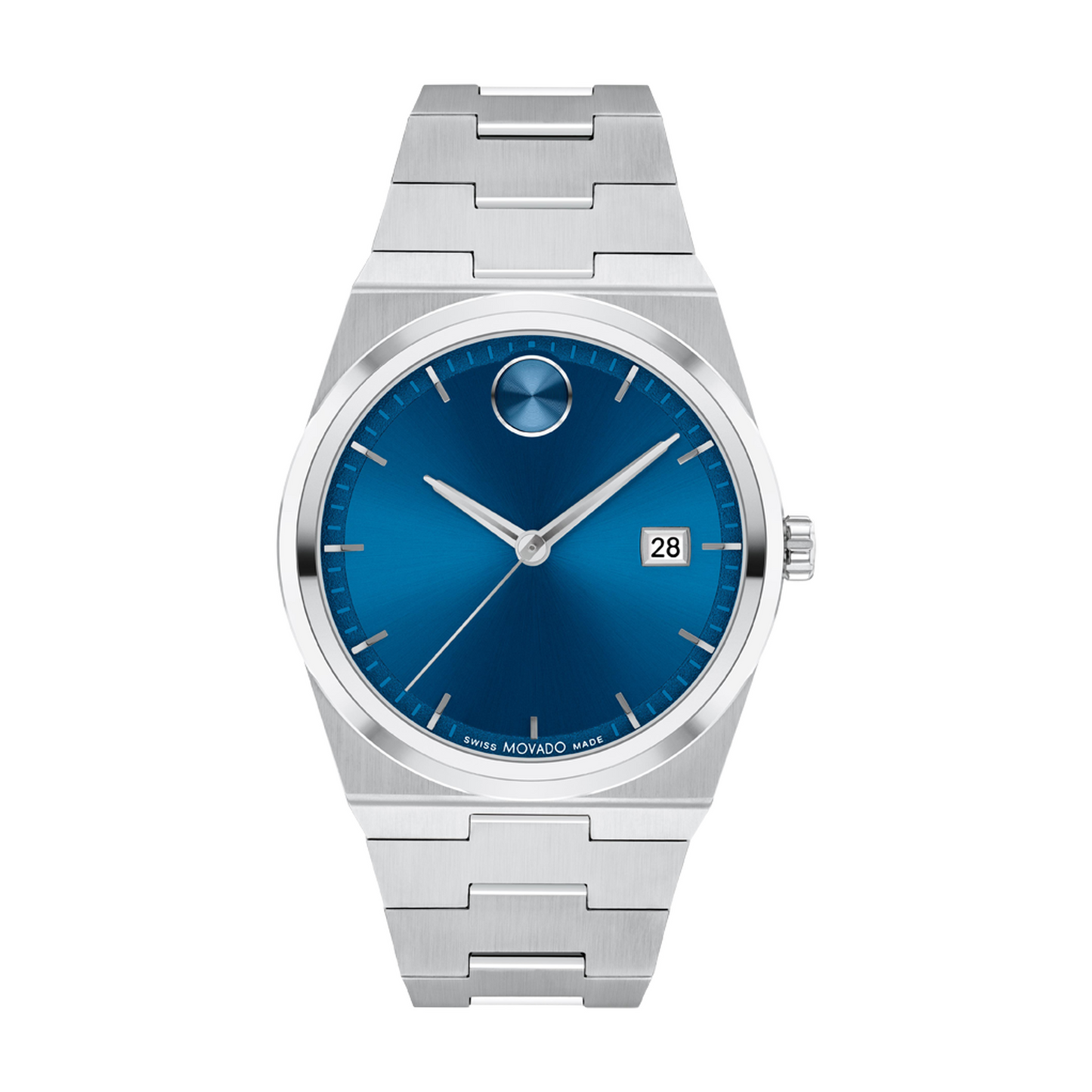 Movado Bold Quest Stainless Steel Blue Dial 40mm