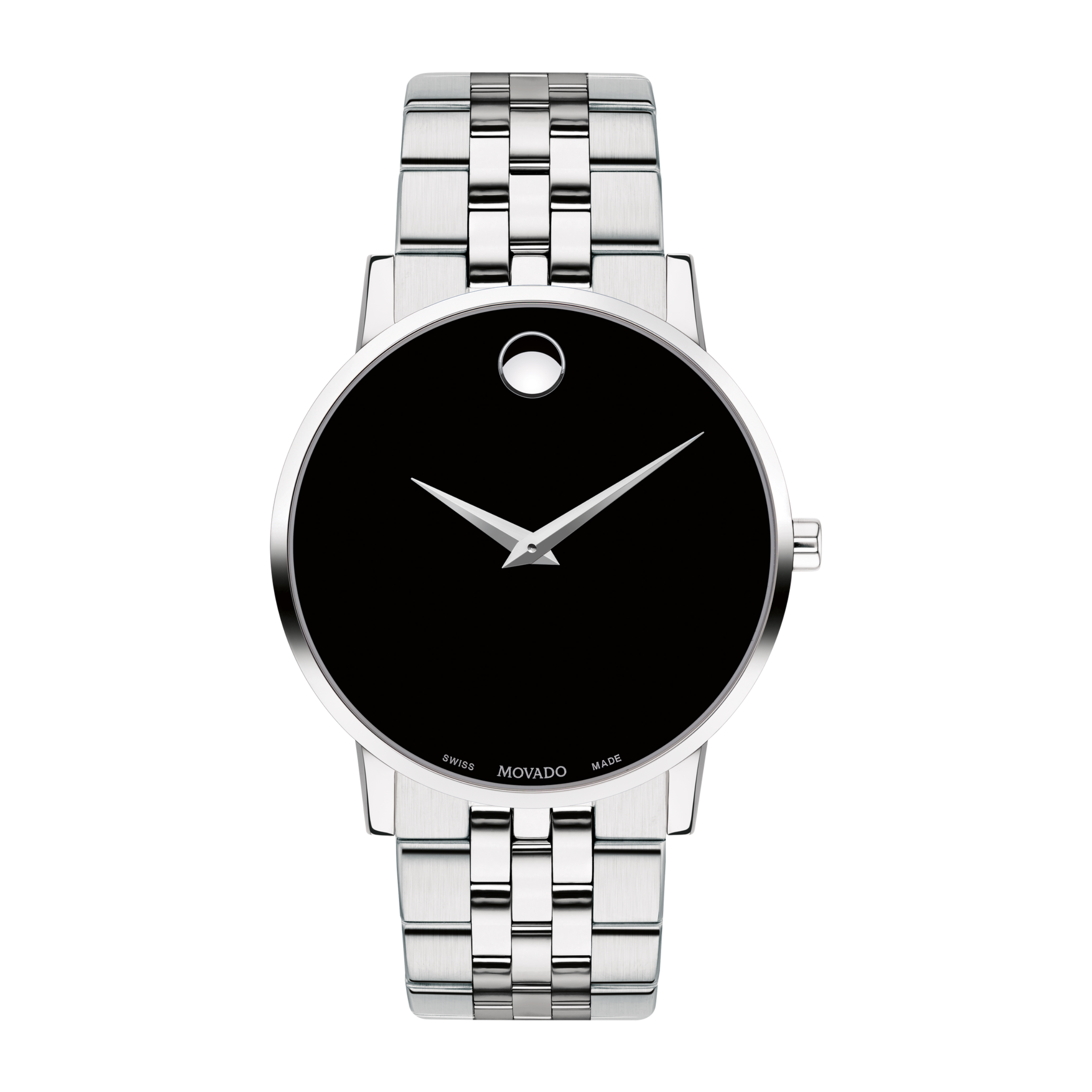 Movado Museum Classic 40mm Black Dial Stainless Steel Bracelet 