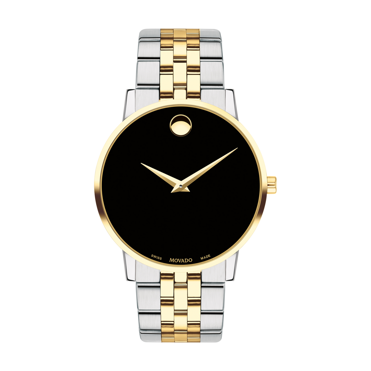 Movado Museum Classic Gold PVD Two-Tone Stainless Steel Bracelet Black Dial 40mm