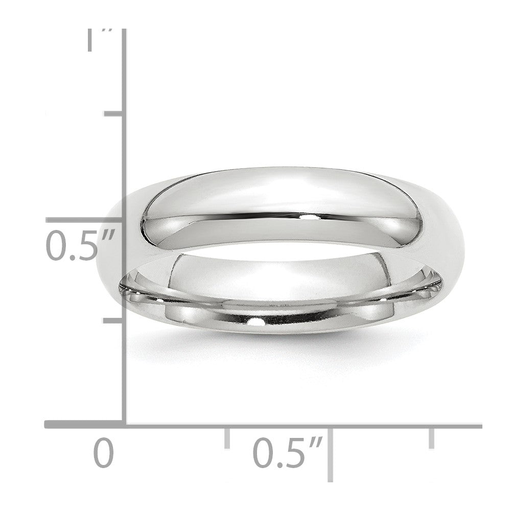 Platinum Comfort-Fit 5mm Wedding Band, Size 13 - Image 4