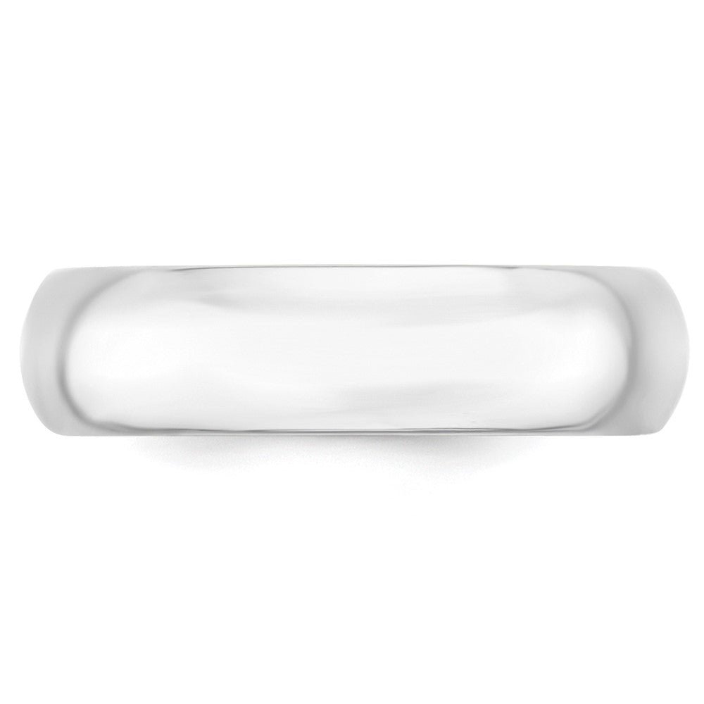 Platinum 6mm Comfort-Fit Wedding Band Size 10.5 - View 5