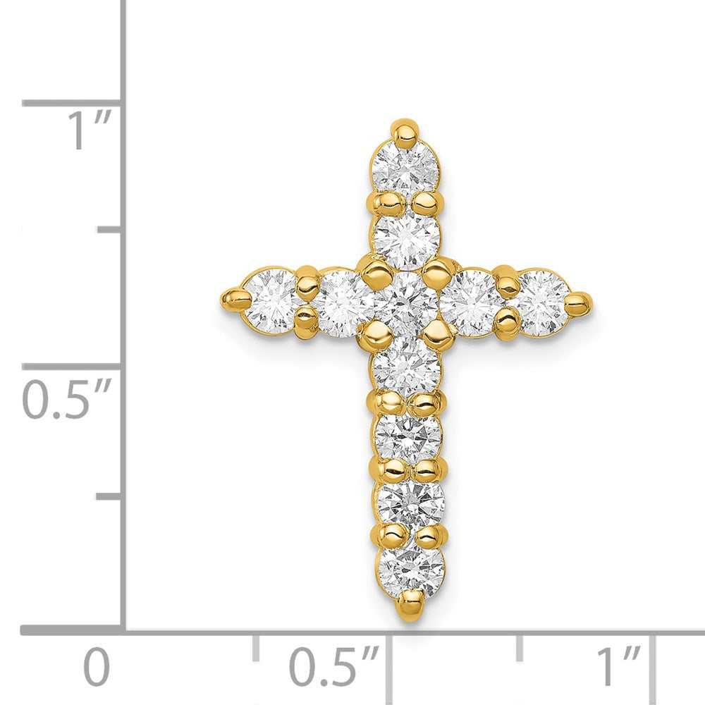 14k Gold Diamond Cross Chain Slide - Image 4