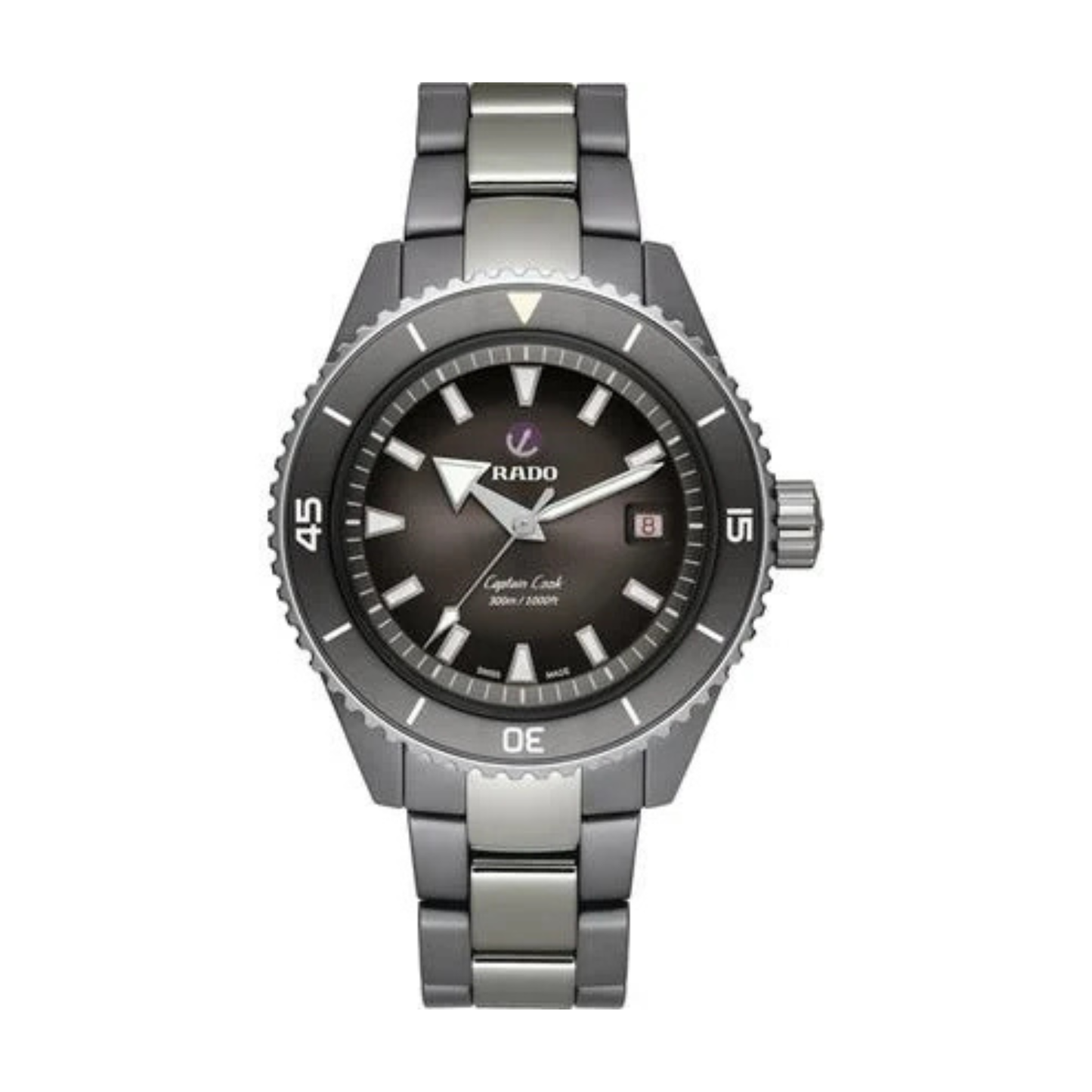Rado Captain Cook Grey Ceramic Titanium Automatic Watch 43 mm