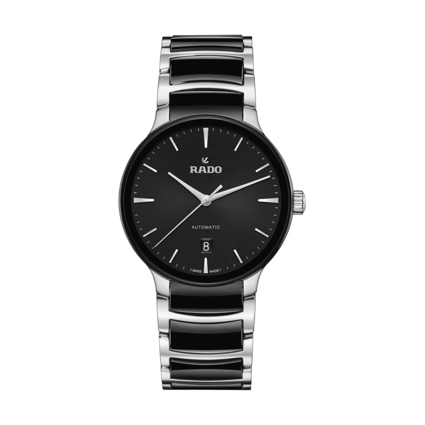 Rado Centrix Black Dial Two-Tone Stainless Steel Automatic Watch 39.5 mm
