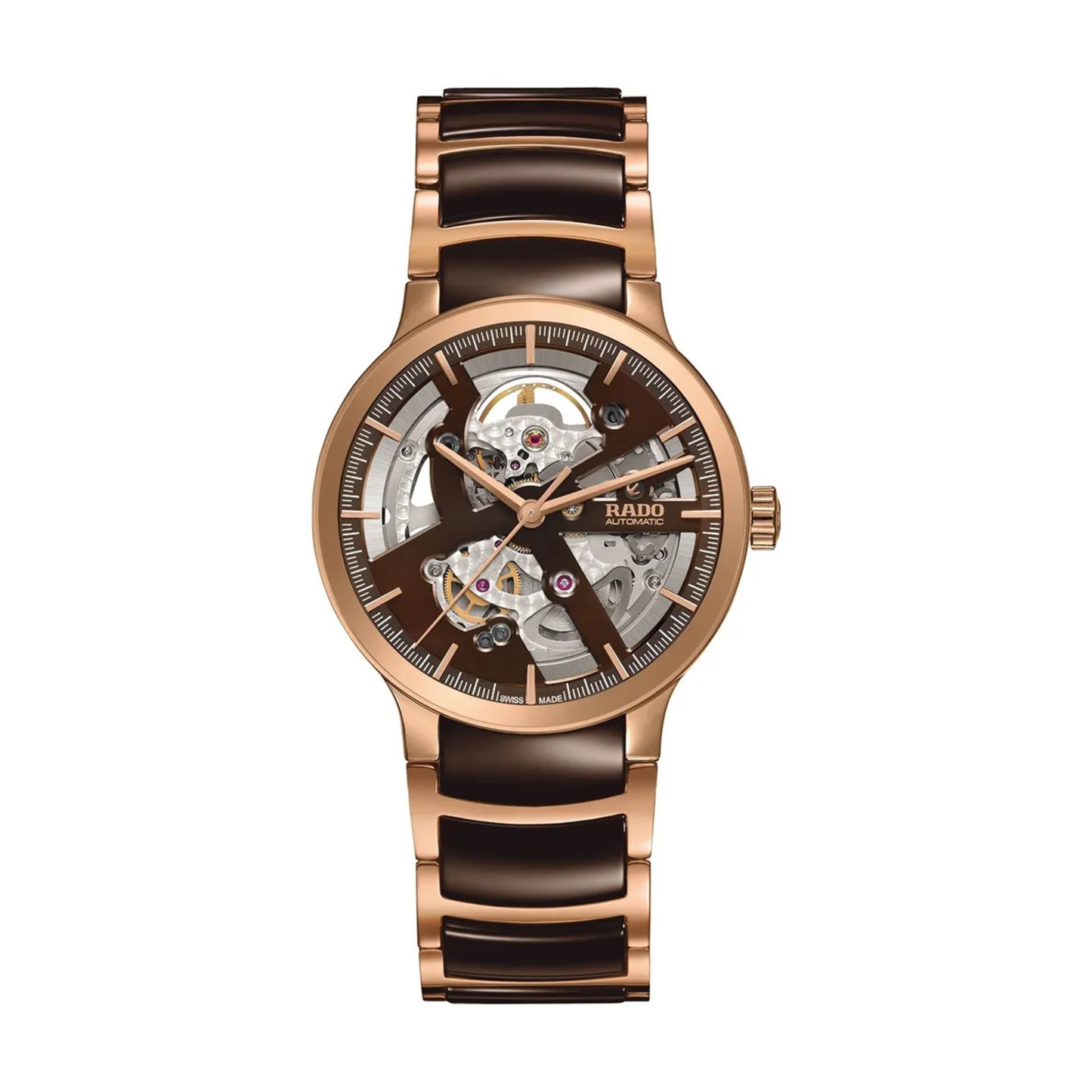 Rado Centrix Brown Open Heart Automatic Watch 38 mm