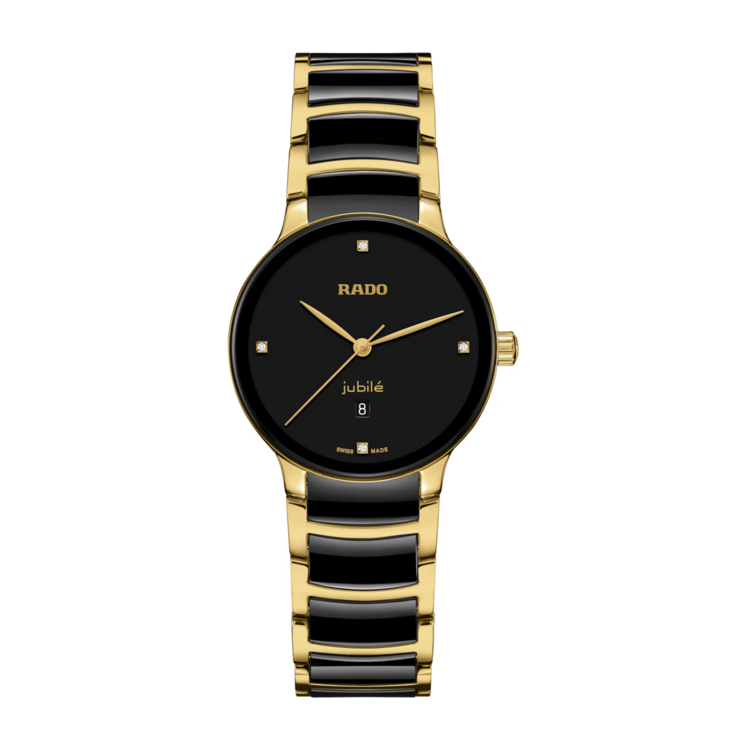 Rado Centrix Diamond Black Ceramic Watch 30.5 mm