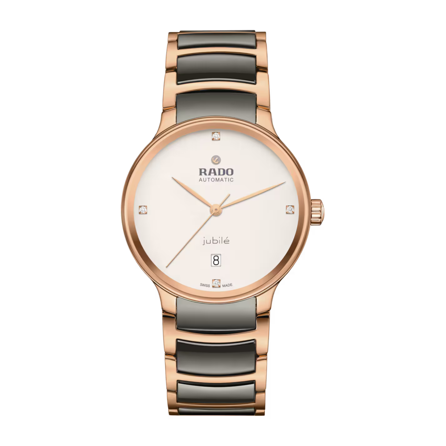 Rado Centrix Diamonds Grey Two-Tone Automatic Watch 39.5 mm