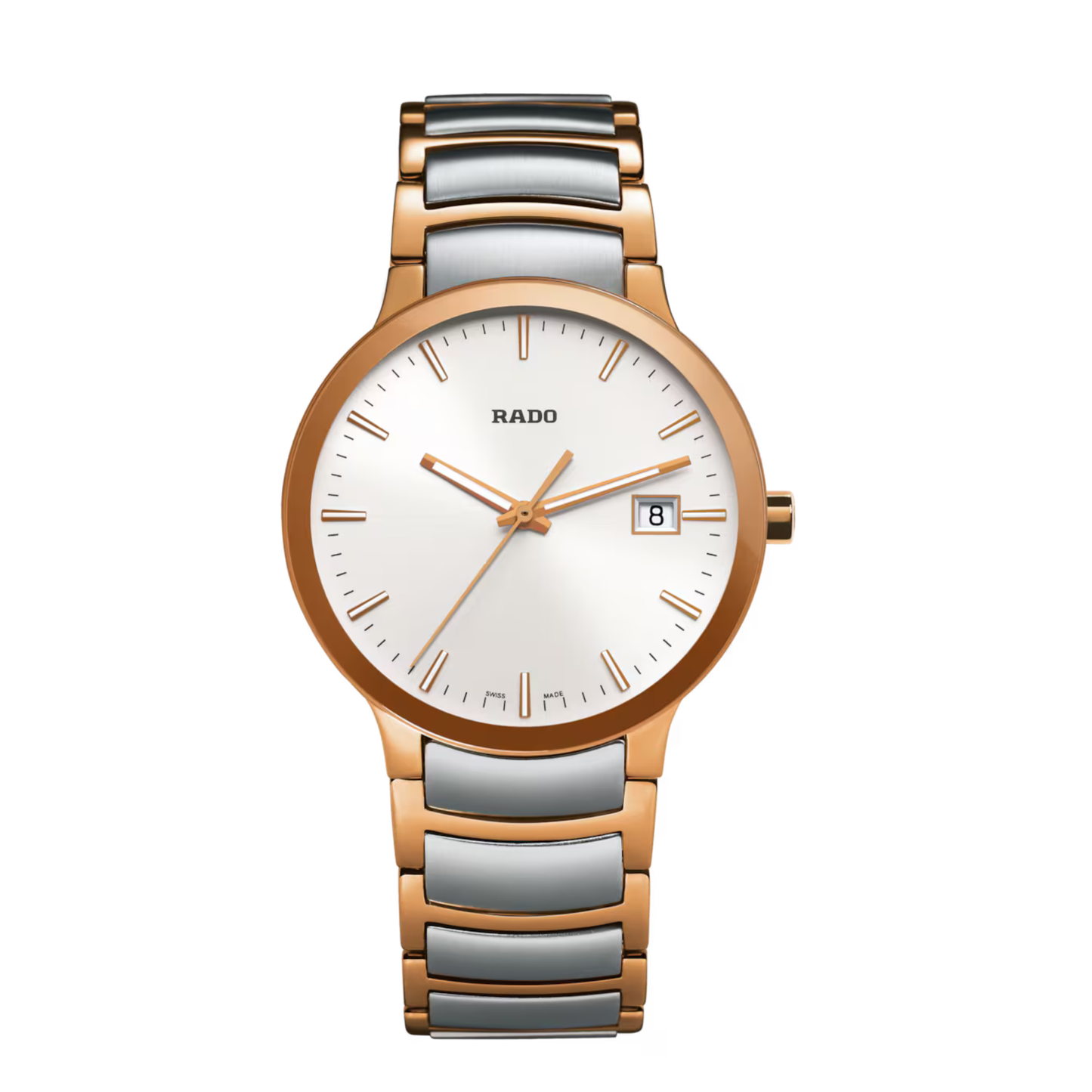 Rado Centrix Two-Tone White Dial Watch 38 mm