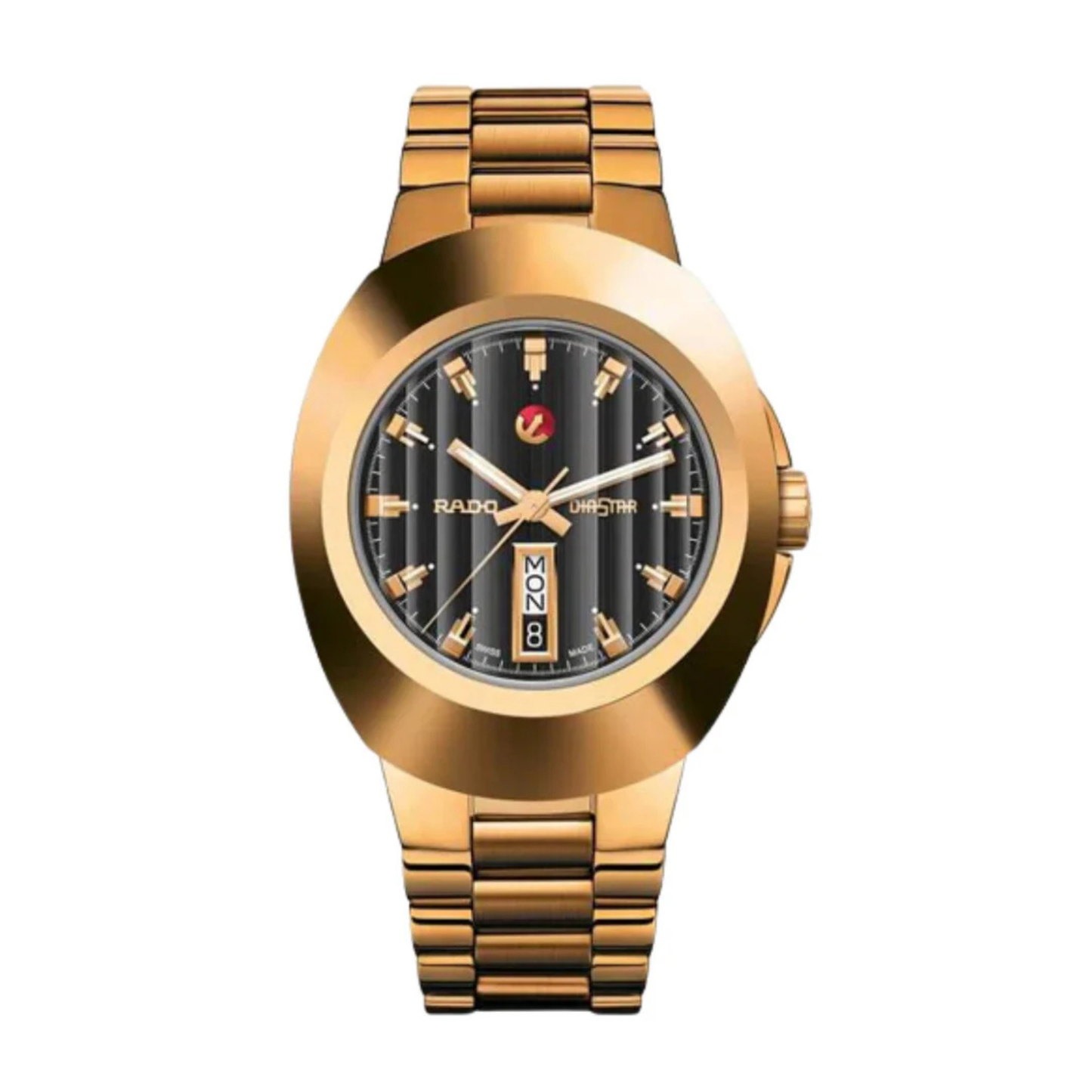 Rado DiaStar Original Gold Stainless Steel Black Dial Automatic Watch 38 mm