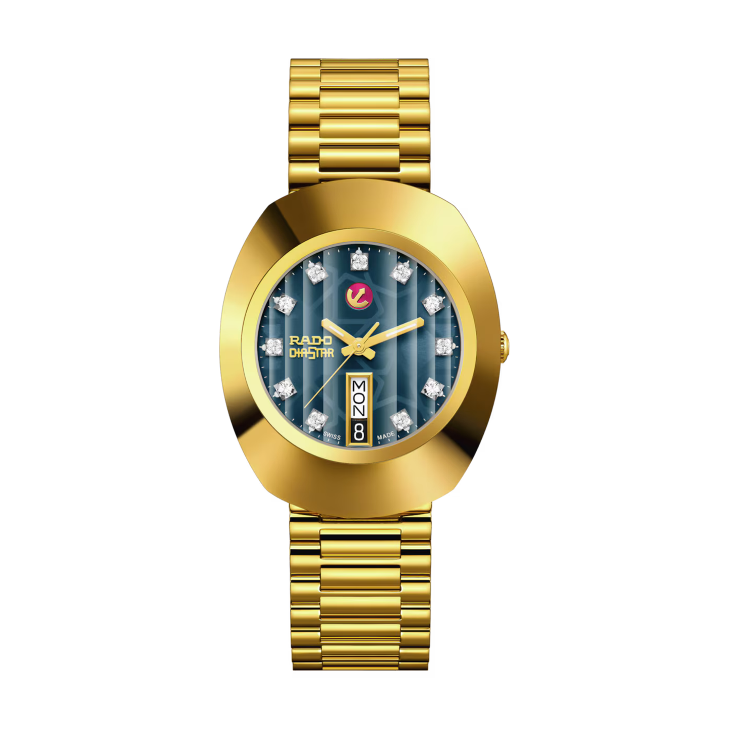 Rado DiaStar Original Gold Stainless Steel Blue Dial Automatic Watch 35 mm