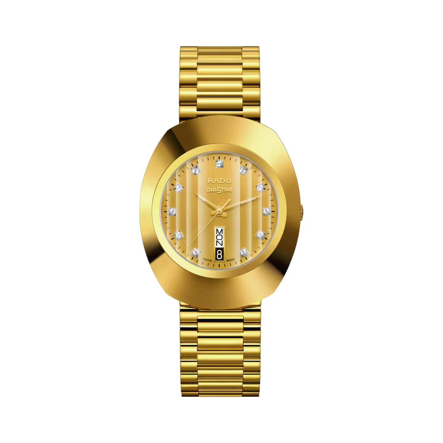 Rado DiaStar Original Silver Gold Stainless Steel Watch 35.1 mm