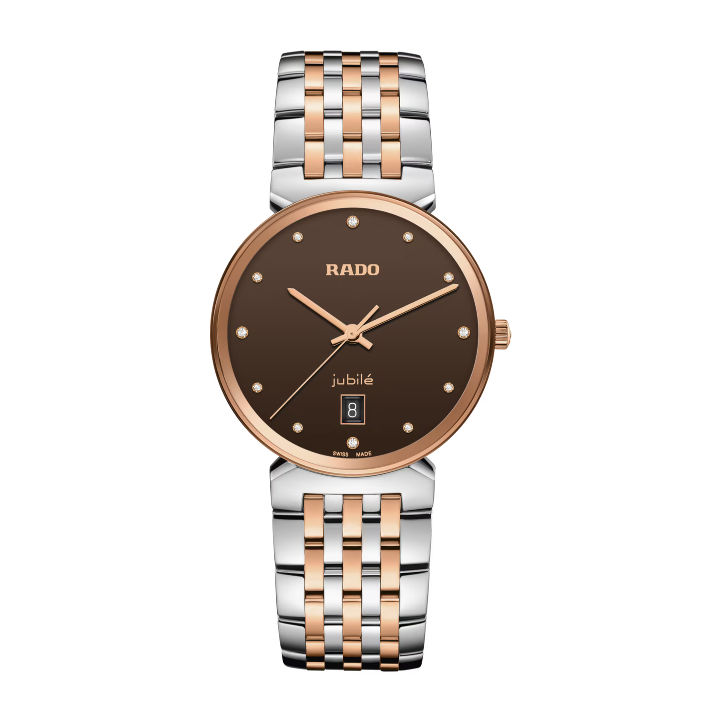 Rado Florence Classic Diamonds Rose Gold Two-Tone Watch 38 mm