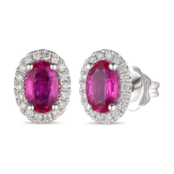 Le Vian Earrings featuring Diamonds, Ruby. These earrings offer total weight 0.88 ctw.